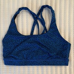 Lululemon Blue Sports Bra with Crisscross Straps